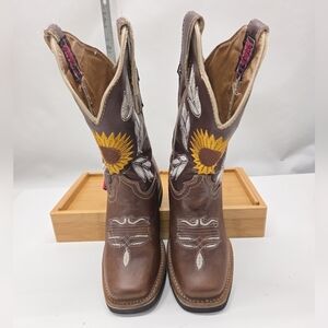 Jos Genuine Cowboy Boots Size Big Girls Size 22.5 Made In Mexico